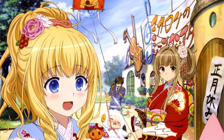 Amagi Brilliant Park, Sento Isuzu, Kanie Seiya, Fleuranza Latifa HD Wallpaper Desktop Background