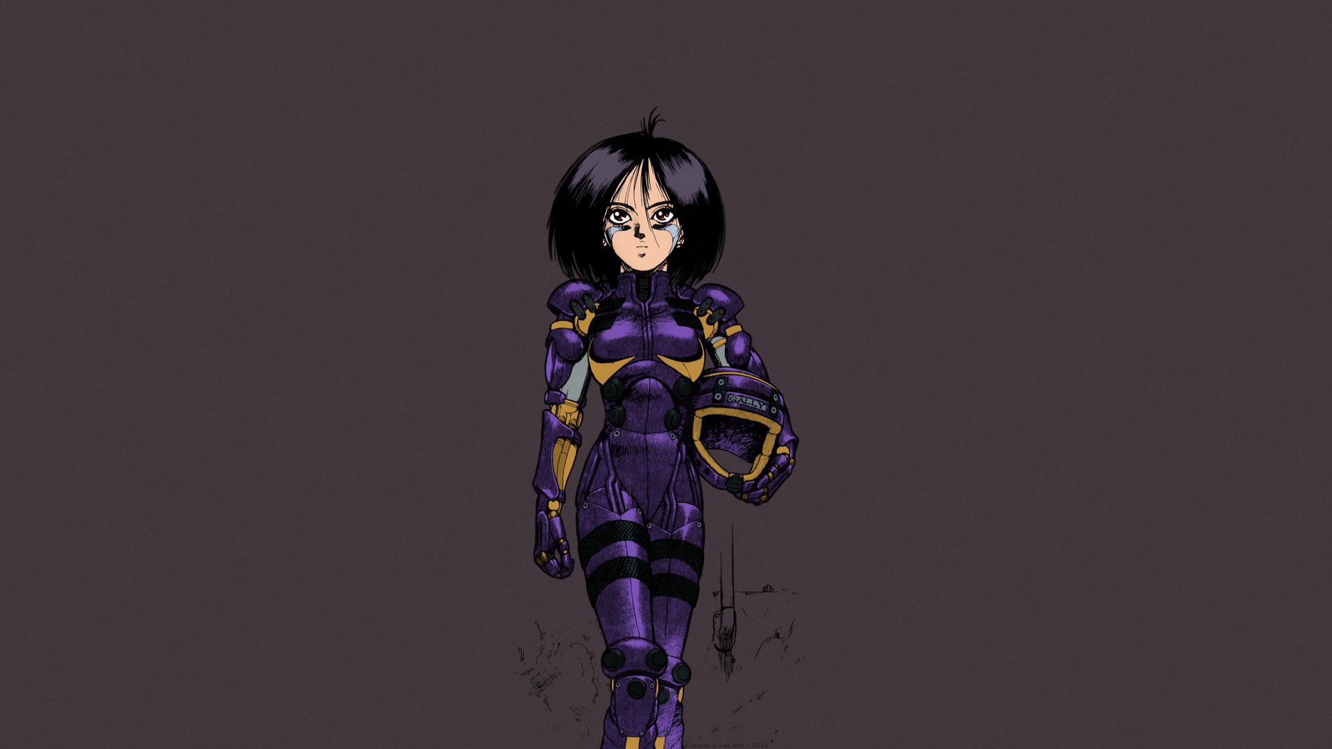 Short Hair Gunnm Battle Angel Alita Alita Cyborg Black Hair Brown Eyes Anime Manga