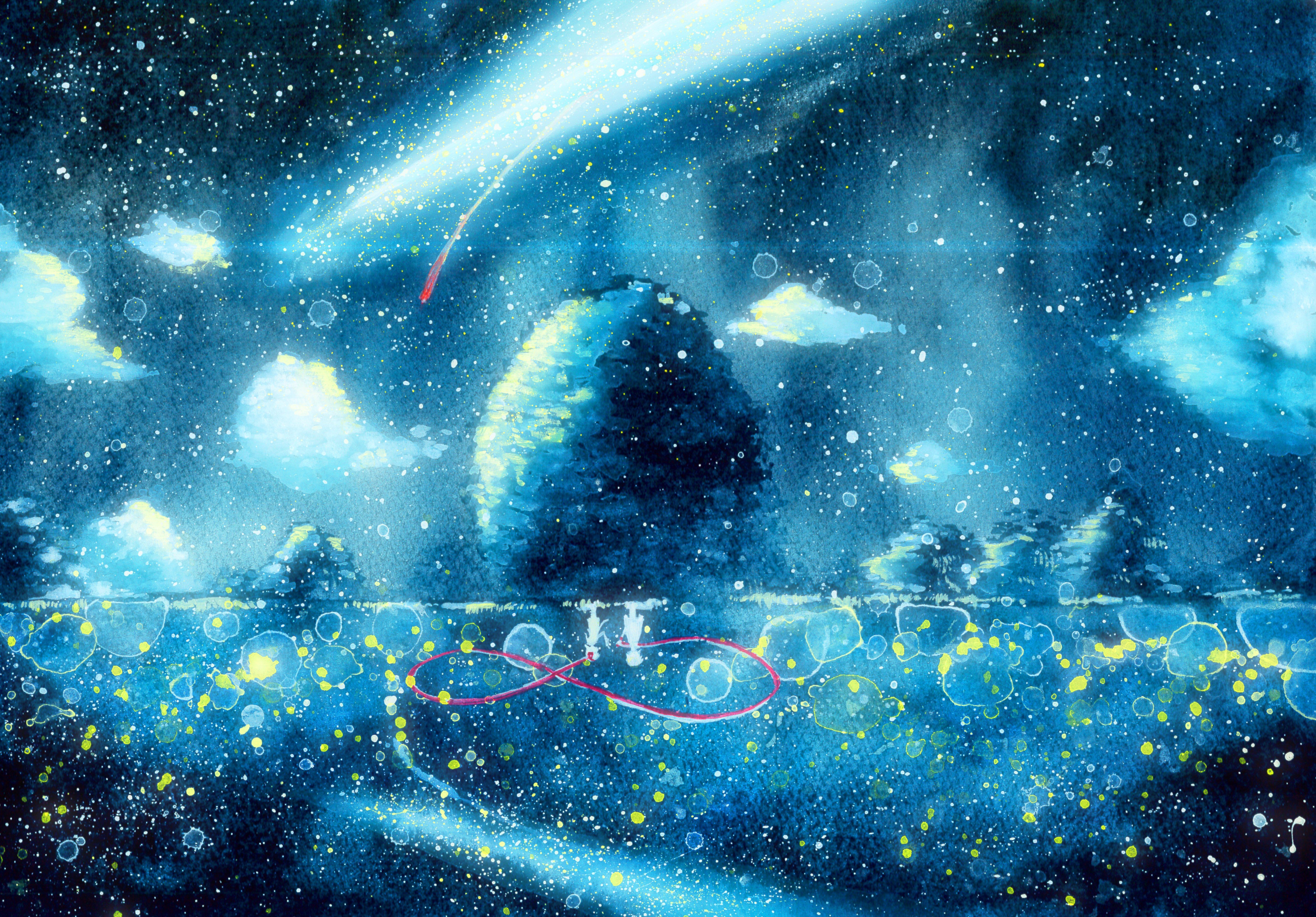 High Resolution Anime Galaxy Background