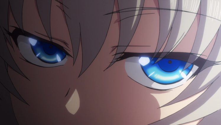 blue eyes, White hair, Tomori Nao, Charlotte (anime), Closeup, Anime HD Wallpaper Desktop Background