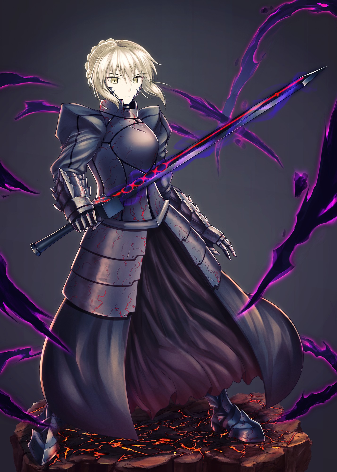 short hair, Blonde, Anime, Anime girls, Fate Stay Night, Fate Grand Order,  Saber, Sword, Weapon, Armor, Yellow eyes HD Wallpapers / Desktop and Mobile  Images & Photos