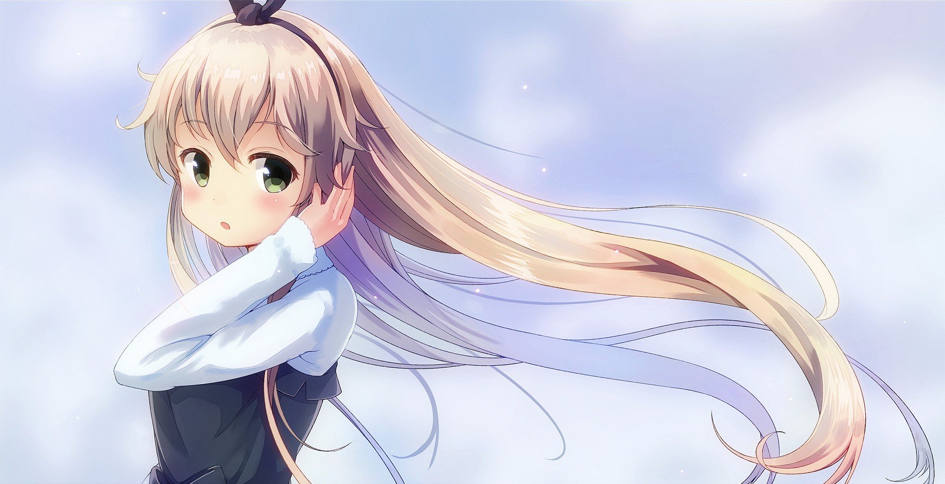 Blonde Green Eyes Long Hair Anime Anime Girls Kantai