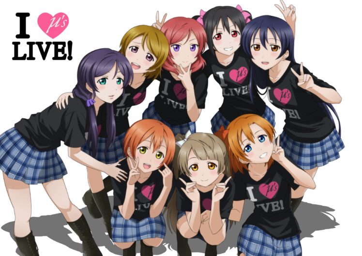Love Live!, Anime girls, Yazawa Nico, Ayase Eli, Sonoda Umi, Nishikino Maki, Kousaka Honoka, Minami Kotori, Toujou Nozomi, Hoshizora Rin, Koizumi Hanayo HD Wallpaper Desktop Background
