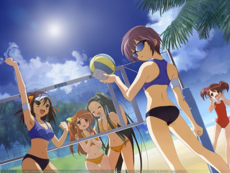 The Melancholy of Haruhi Suzumiya, Anime girls, Suzumiya Haruhi, Asahina Mikuru, Nagato Yuki HD Wallpaper Desktop Background