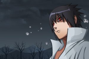 red eyes, Uchiha Sasuke, Closeup, Naruto Shippuuden