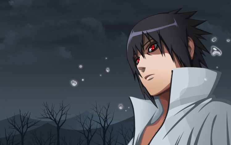 red eyes, Uchiha Sasuke, Closeup, Naruto Shippuuden HD Wallpaper Desktop Background