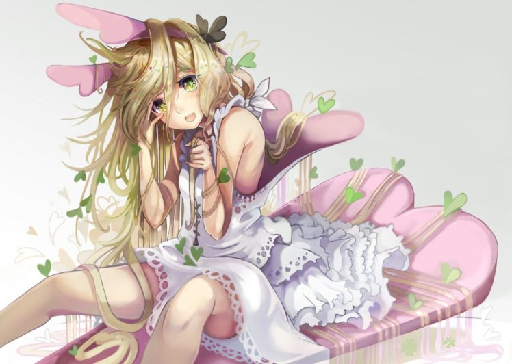 original characters, Long hair, Blond hair, Dress HD Wallpaper Desktop Background