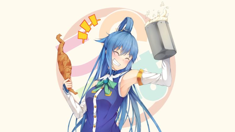 Kono Subarashii Sekai ni Shukufuku wo!, Anime girls, Aqua (KonoSuba) HD Wallpaper Desktop Background
