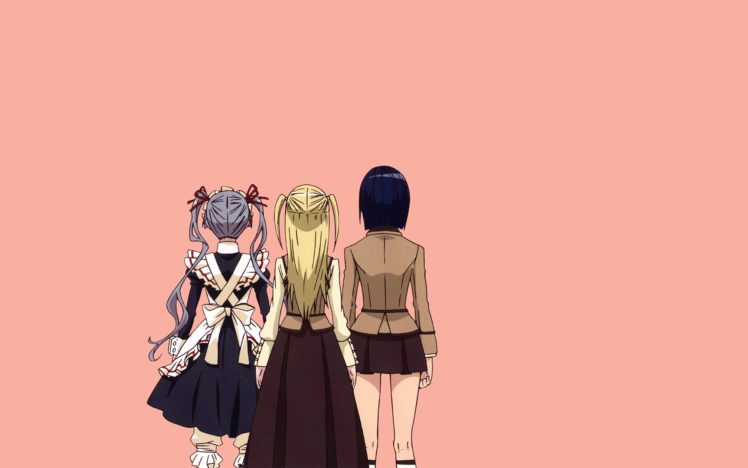 Maria † Holic, Shinōji Matsurika, Shidō Mariya, Miyamae Kanako, Anime girls HD Wallpaper Desktop Background
