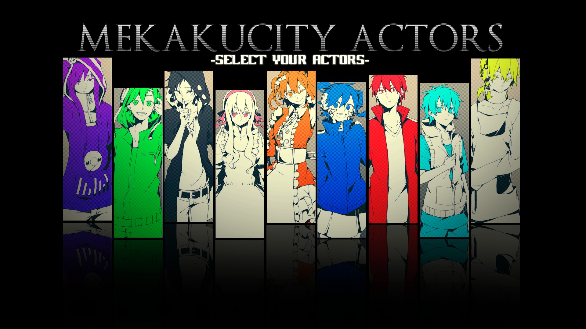 Kagerou Project, Mekakucity  Actors, Enomoto Takane, Kisaragi Shintaro, Tateyama Ayano, Kozakura Mary, Collage, Anime girls, Anime Wallpaper