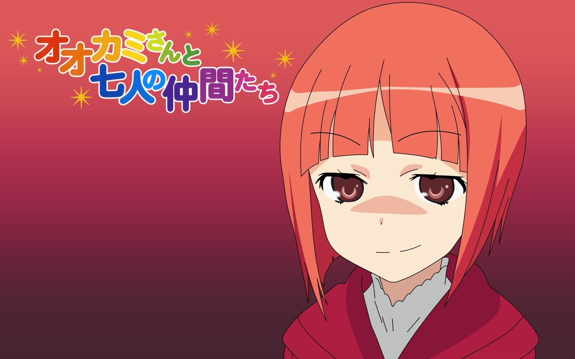 Ookami san to Shichinin no Nakama tachi, Anime girls, Akai Ringo Wallpaper