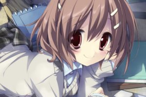 anime girls, Books, School uniform, Anime