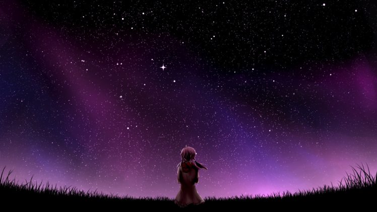 stars, Aurorae, Night, Scarf HD Wallpaper Desktop Background