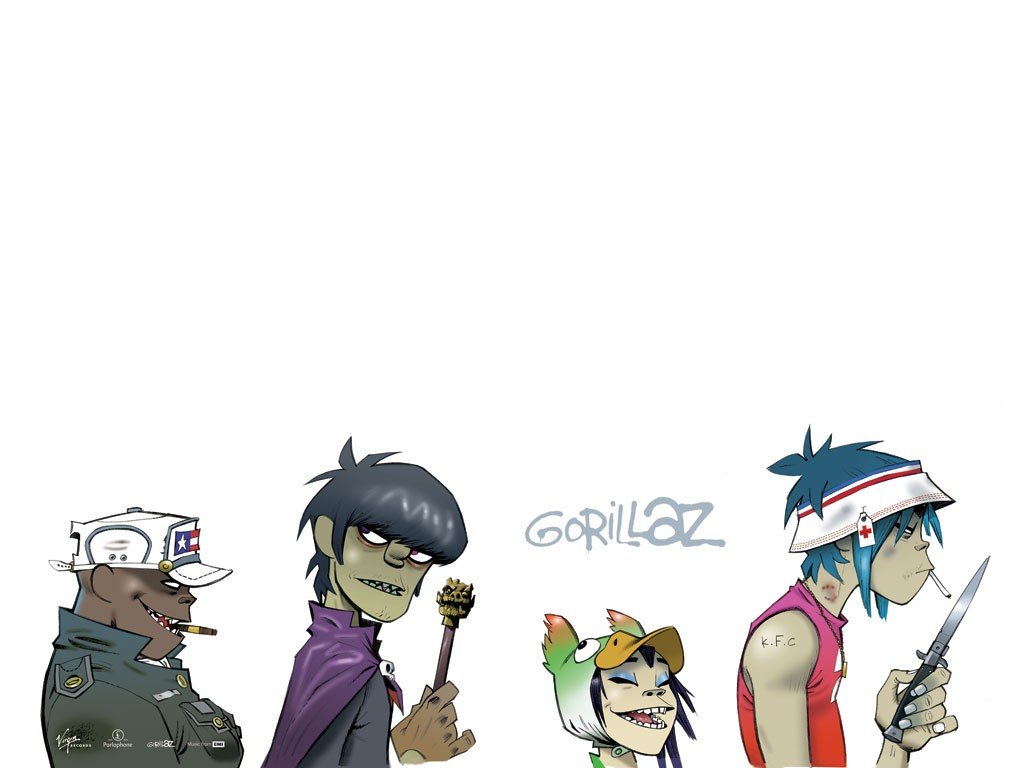 Gorillaz Music 2 D Noodle Murdoc Niccals Russel Hobbs Simple 