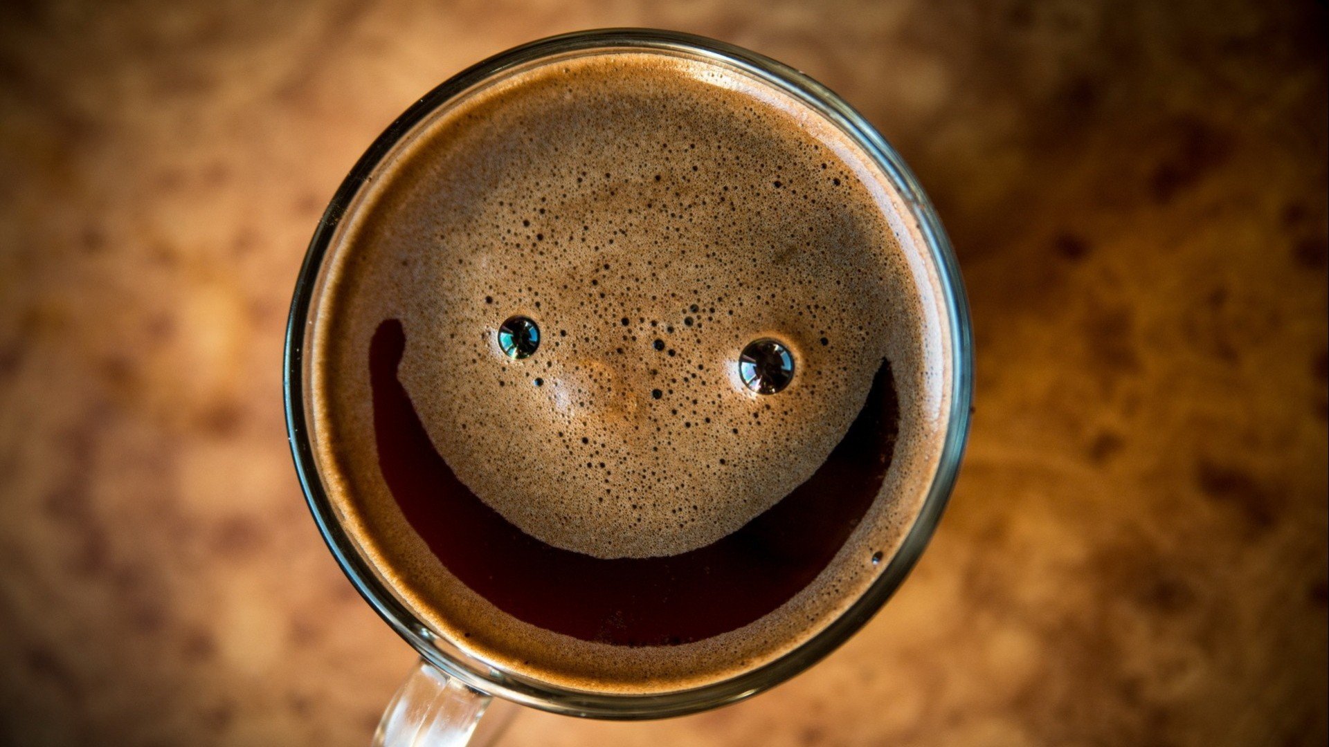 coffee, Top view, Smiling Wallpaper