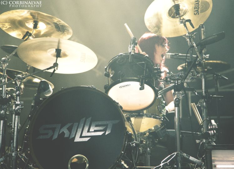 Jen Ledger, Skillet (band), Drummer, Hard rock HD Wallpaper Desktop Background