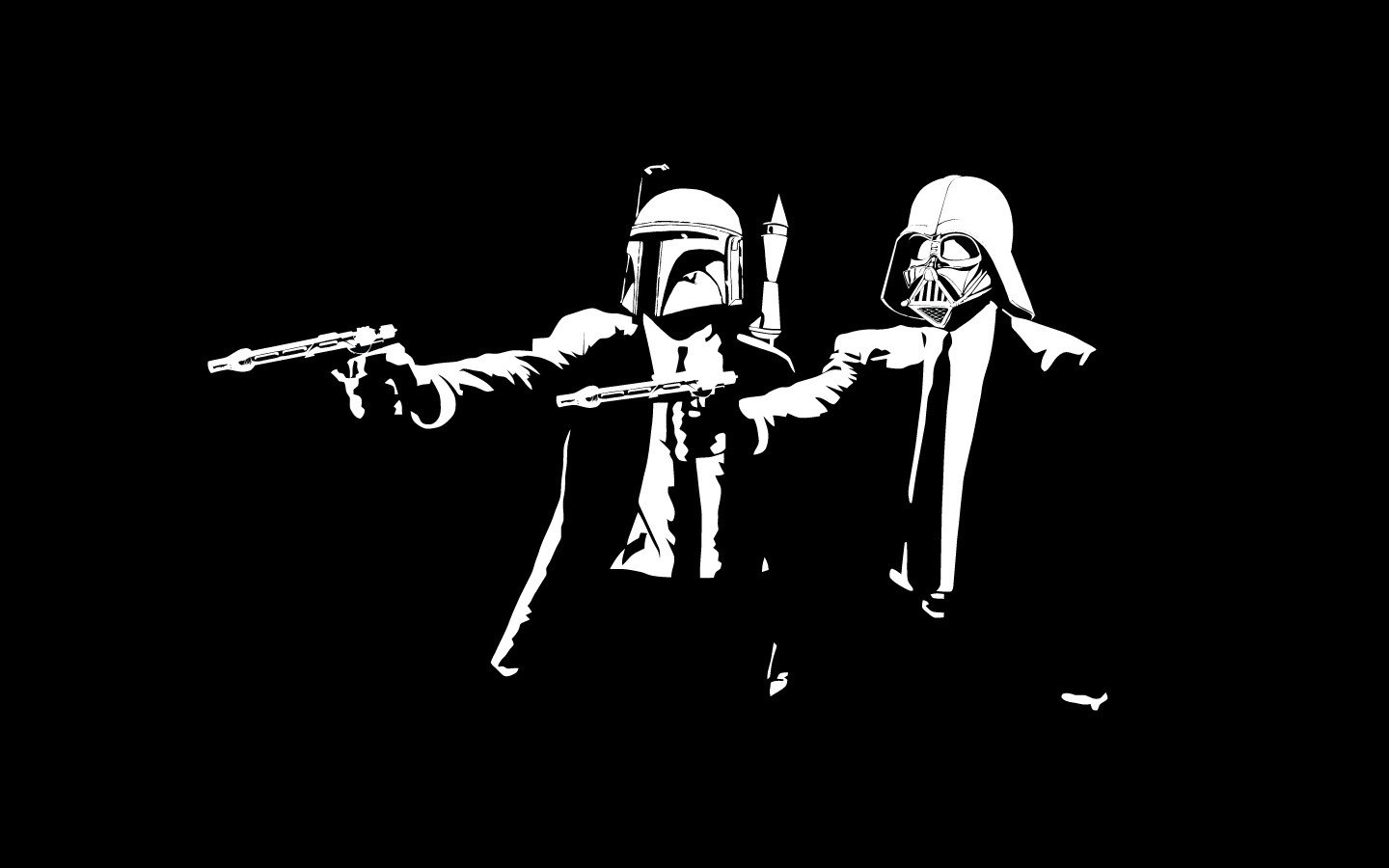 black, Darth Vader, Dark, Gun, Pulp Fiction (parody) Wallpaper