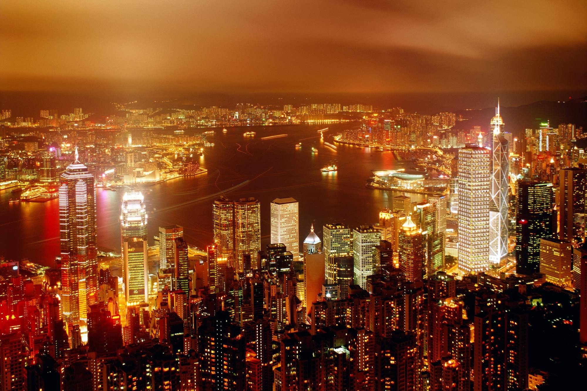 cityscape, Building, Lights, Hong Kong Wallpaper