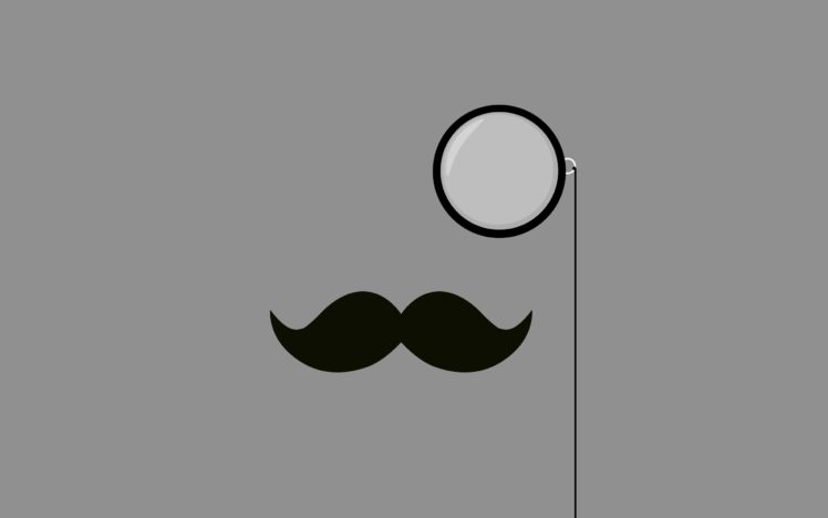 mustache, Simple background, Minimalism HD Wallpaper Desktop Background
