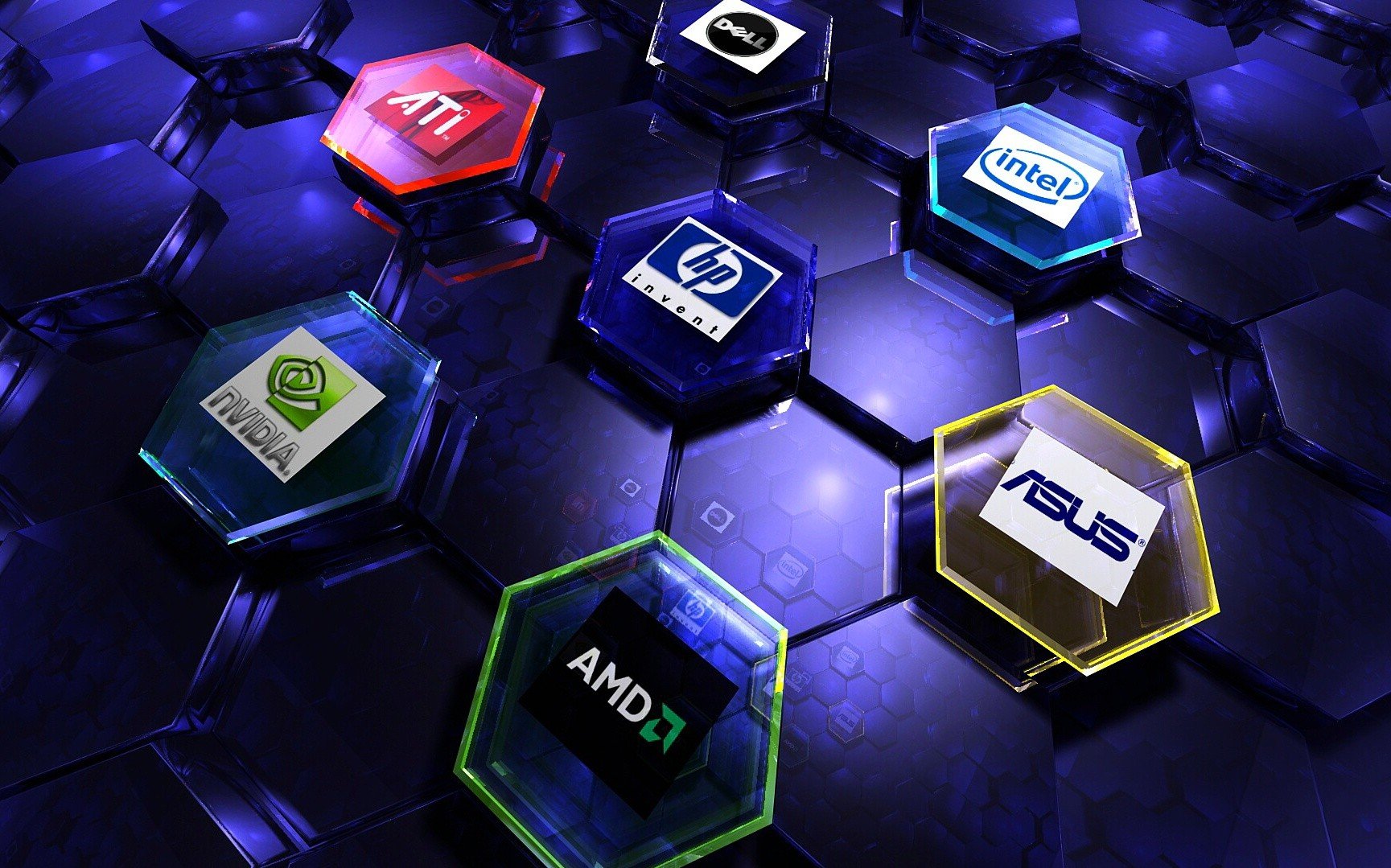 AMD, Nvidia, Intel, ASUS Wallpaper