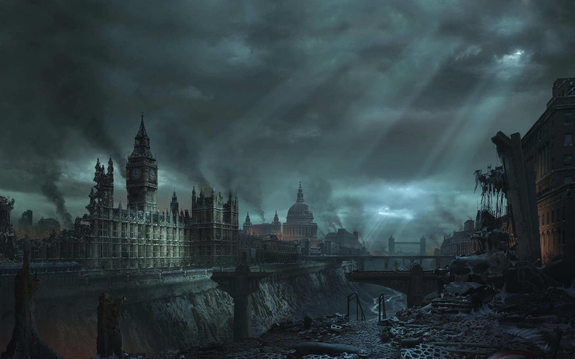 apocalyptic, City, Hellgate: London Wallpaper