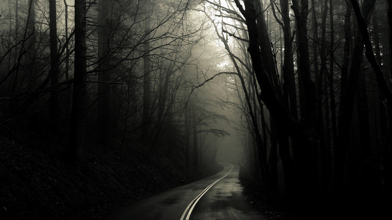 road, Dark, Trees Wallpaper