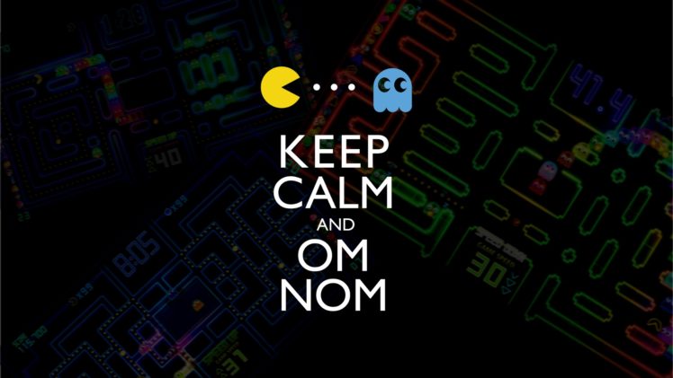 Keep Calm and…, Pacman, Inky HD Wallpaper Desktop Background