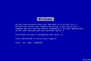 Microsoft Windows, Blue Screen of Death