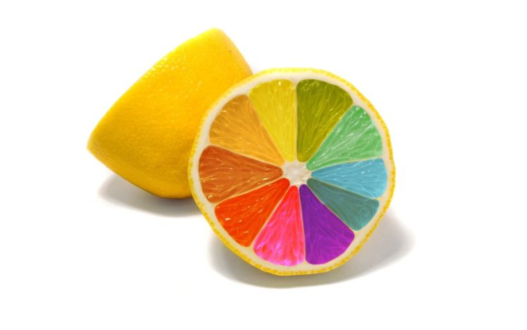 colorful, Food, Simple background, Minimalism, Lemons HD Wallpaper Desktop Background