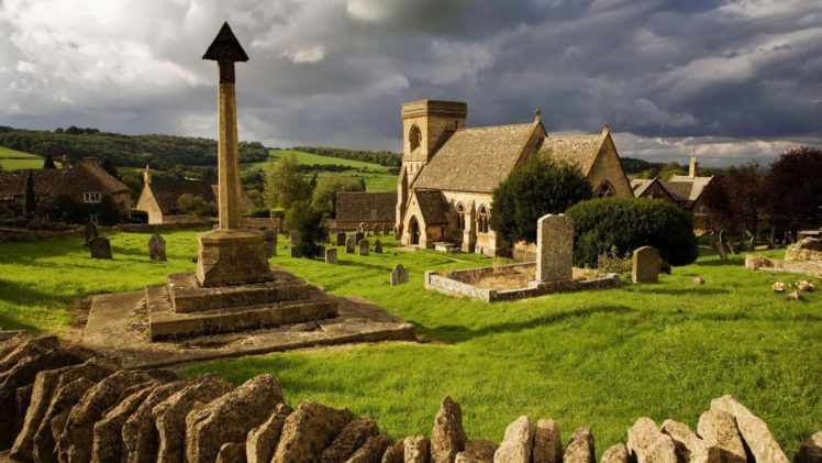 graveyards, Architecture, Church, England, UK HD Wallpaper Desktop Background