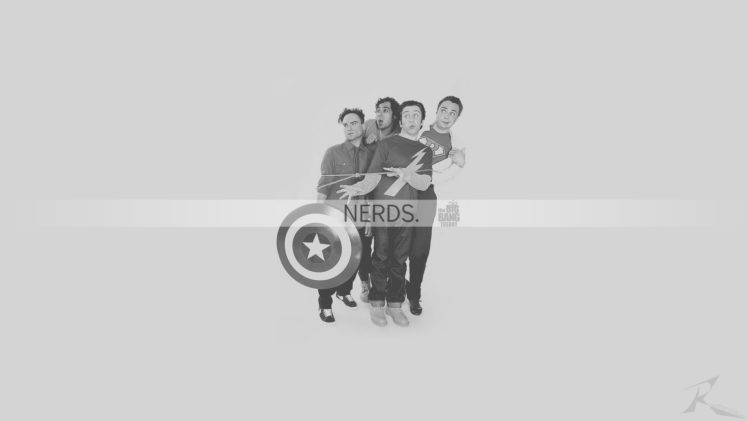 The Big Bang Theory, Monochrome HD Wallpaper Desktop Background
