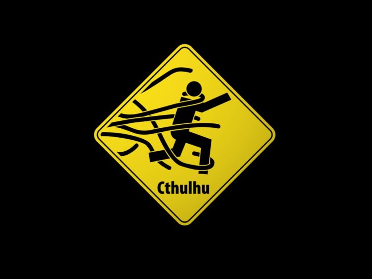 Cthulhu, Warning signs HD Wallpaper Desktop Background