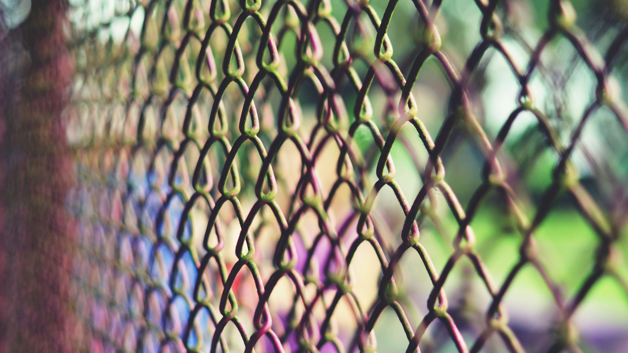 fence, Chain link, Depth of field Wallpaper