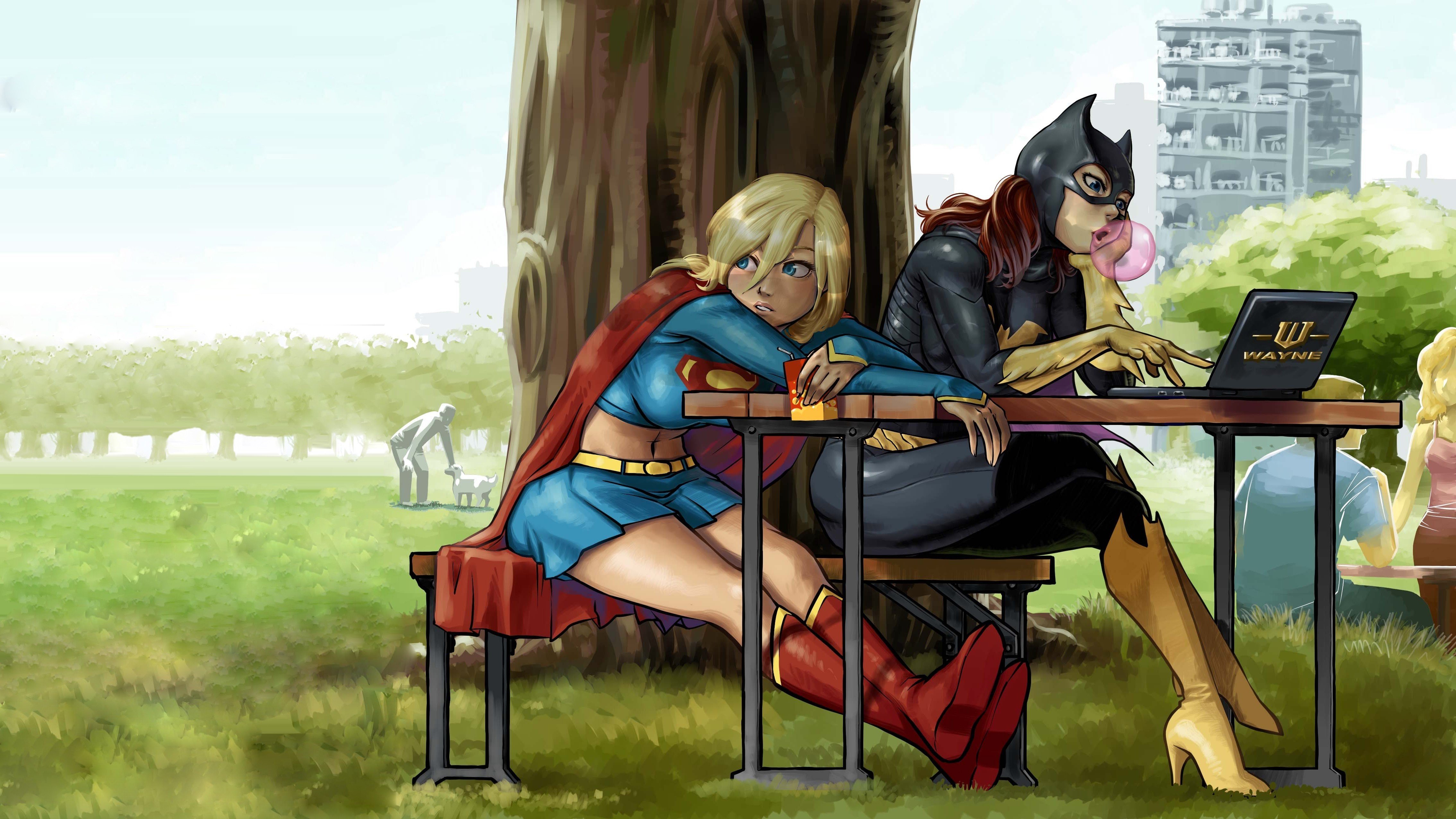 Batgirl, Supergirl, Batwoman, Superwoman, Superheroines Wallpaper