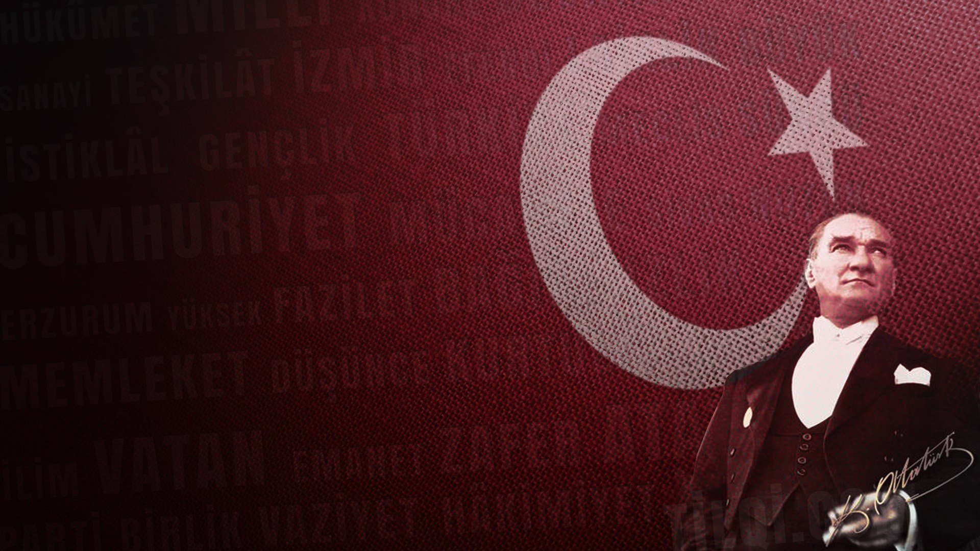Mustafa Kemal Atatürk, Flag Wallpaper