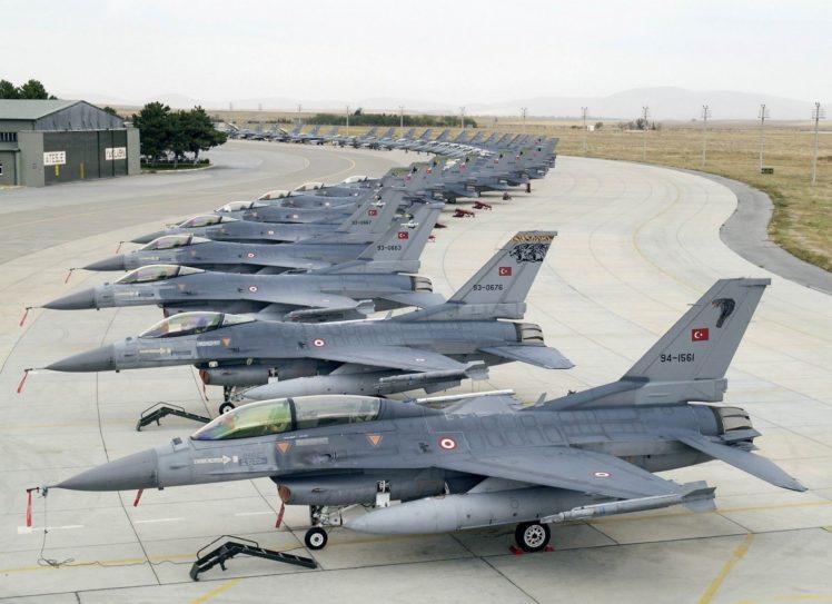 Turkish Air Force, Fighting Falcons HD Wallpaper Desktop Background