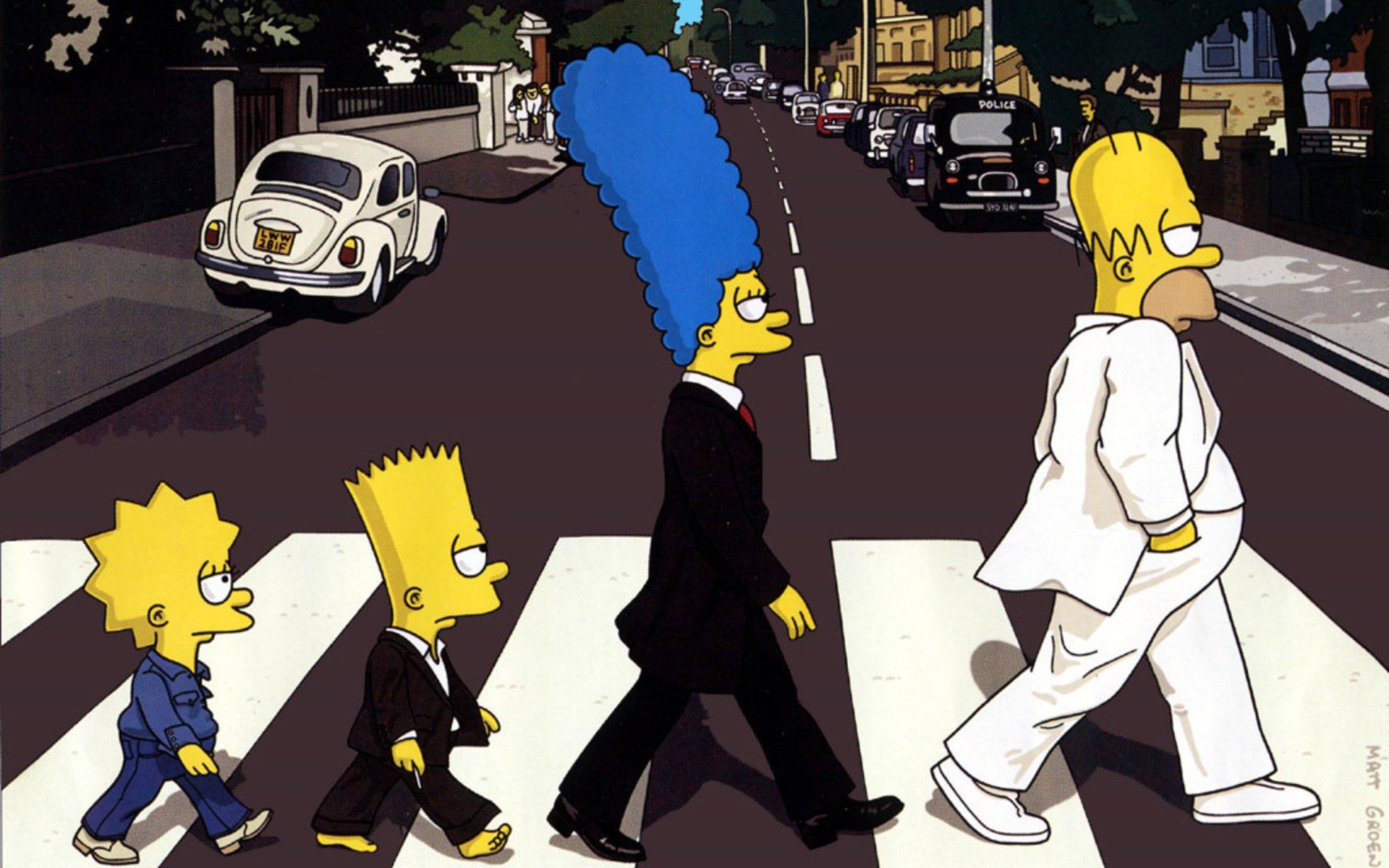 The Simpsons, Homer Simpson, Marge Simpson, Bart Simpson, Lisa Simpson Wallpaper