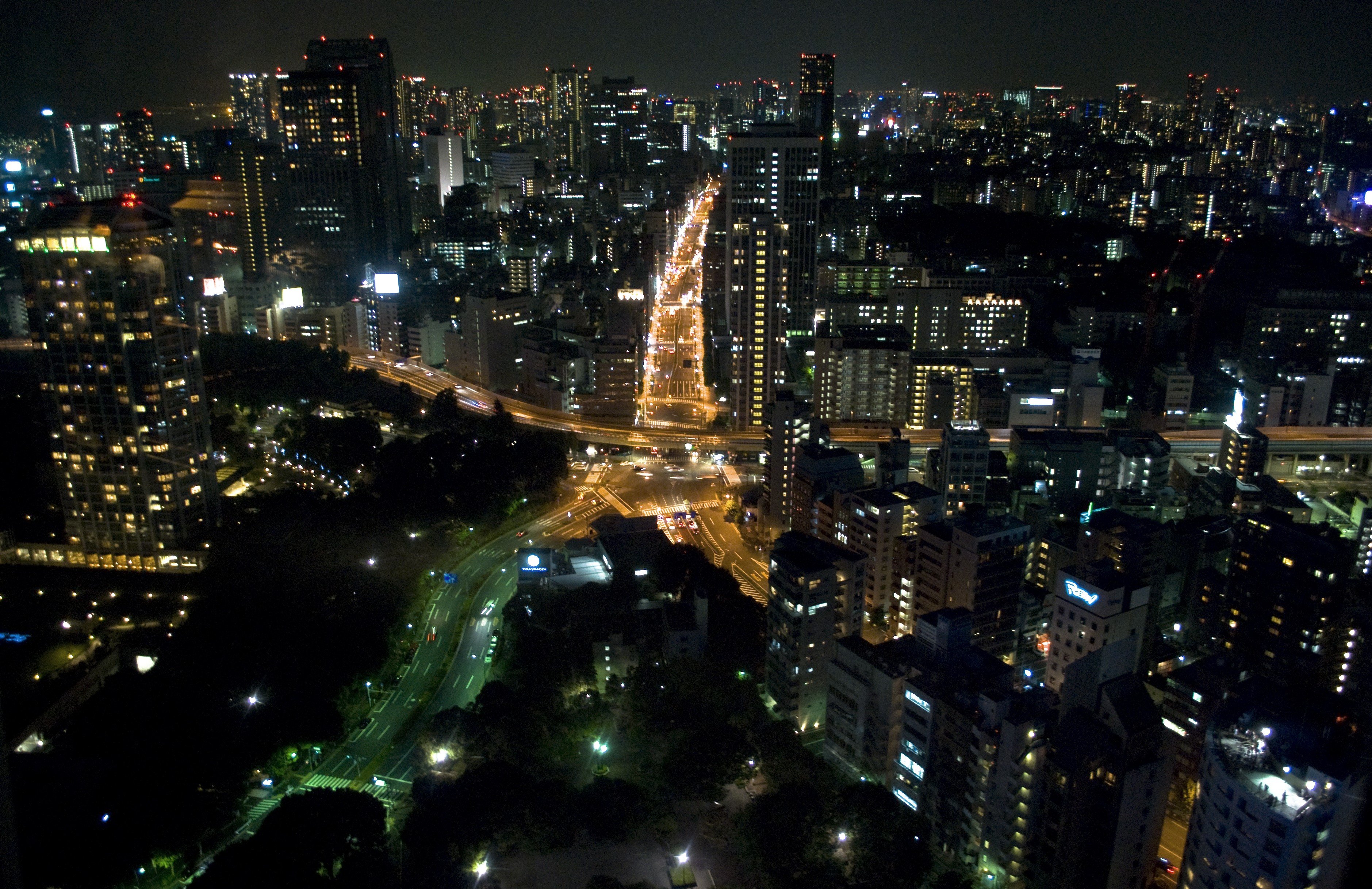 Asia, Japan, Tokyo, Cityscape, Night, Lights Wallpaper