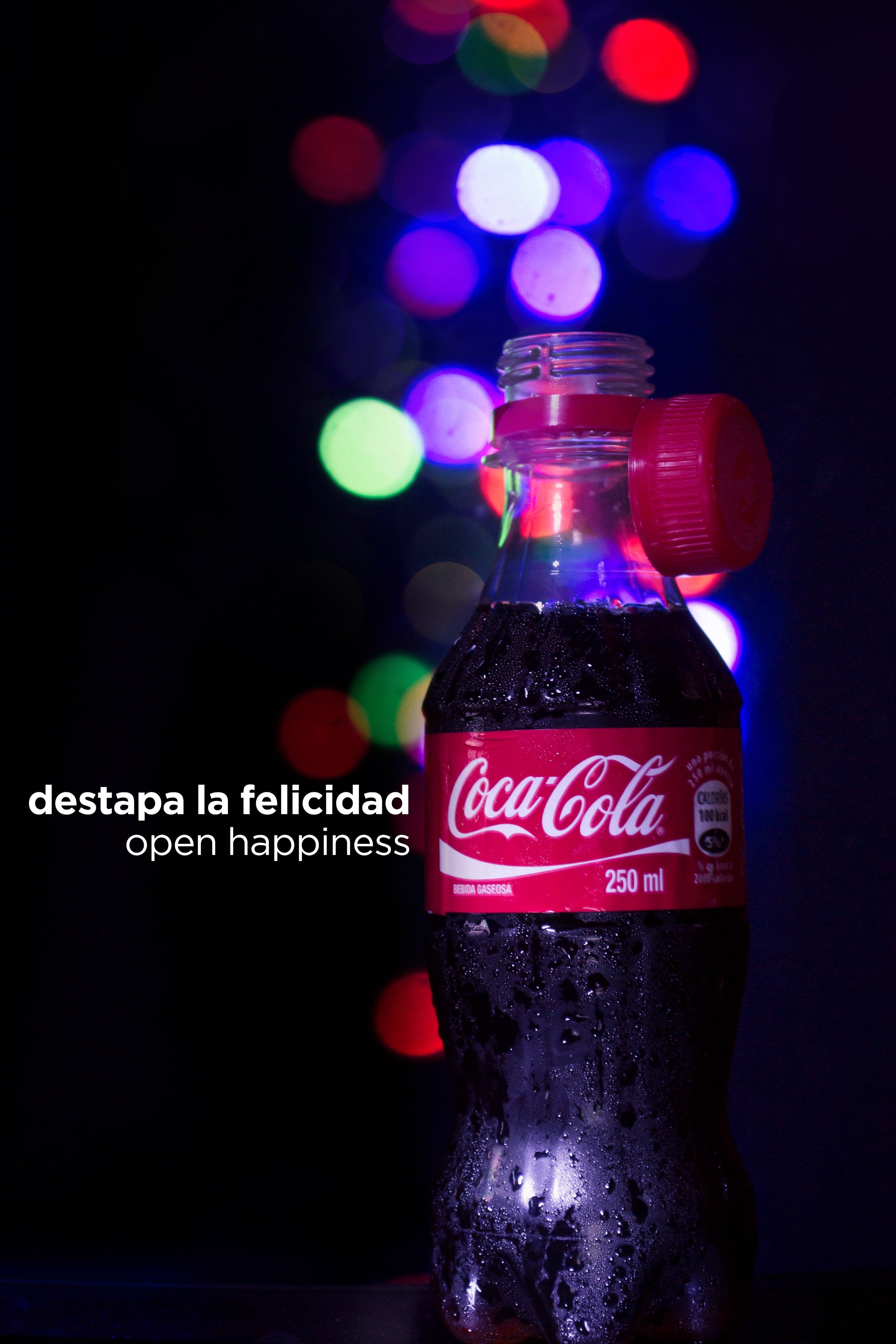 Coca Cola, Bokeh, Photography, Happiness, Blue, Green, Red dress, White Wallpaper