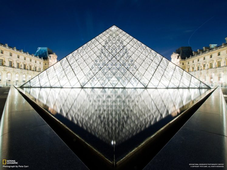 The Louvre, Pyramid, Building, Architecture, Museum, National Geographic, Paris HD Wallpaper Desktop Background