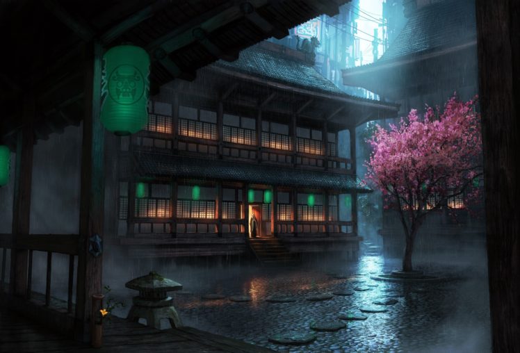 Japan Rain Lantern HD Wallpapers Desktop and Mobile 