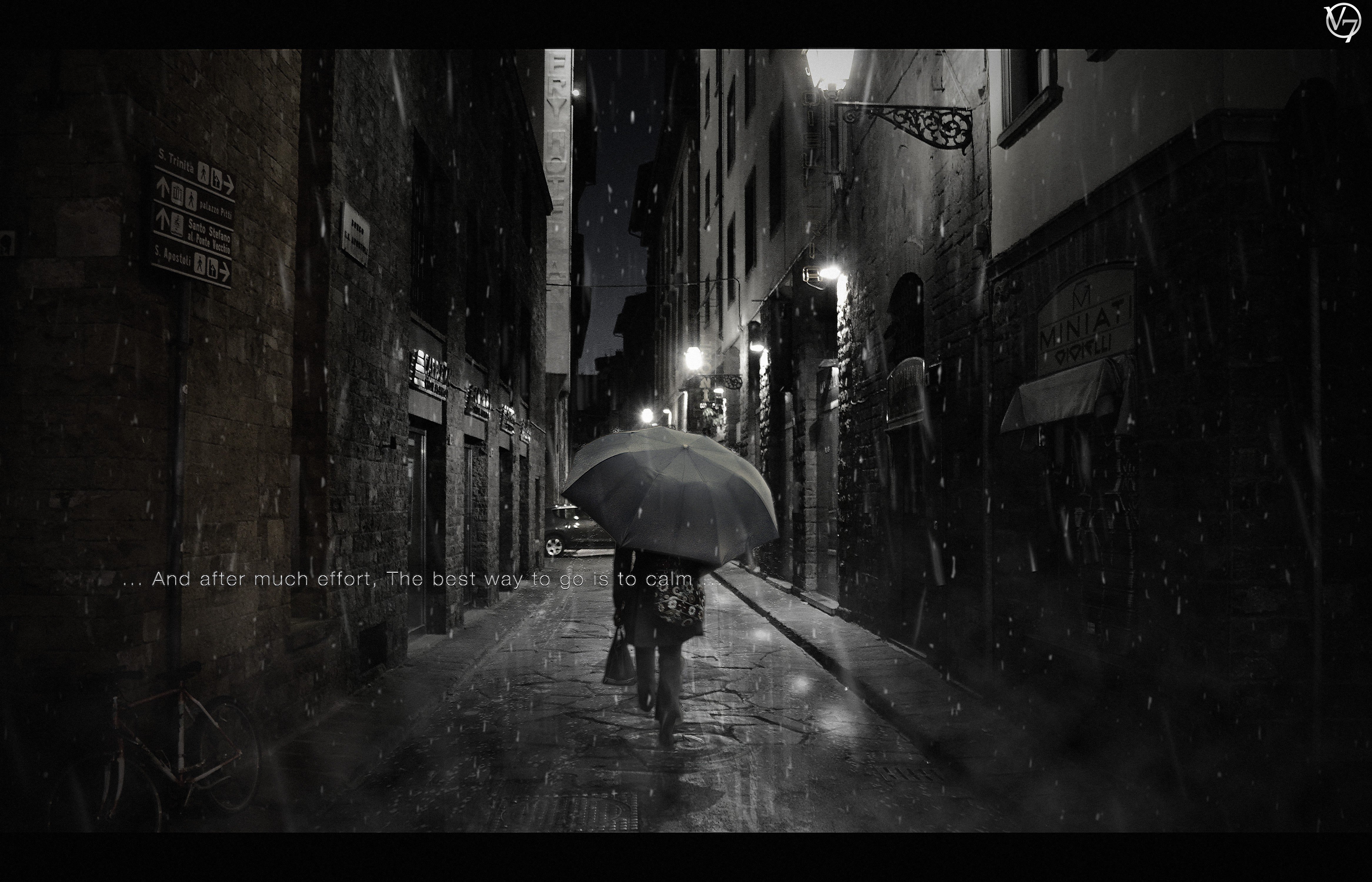 umbrella, Rain, Mist, Street, Alleyway, Adobe Photoshop, Photo  manipulation, Emotions HD Wallpapers / Desktop and Mobile Images & Photos