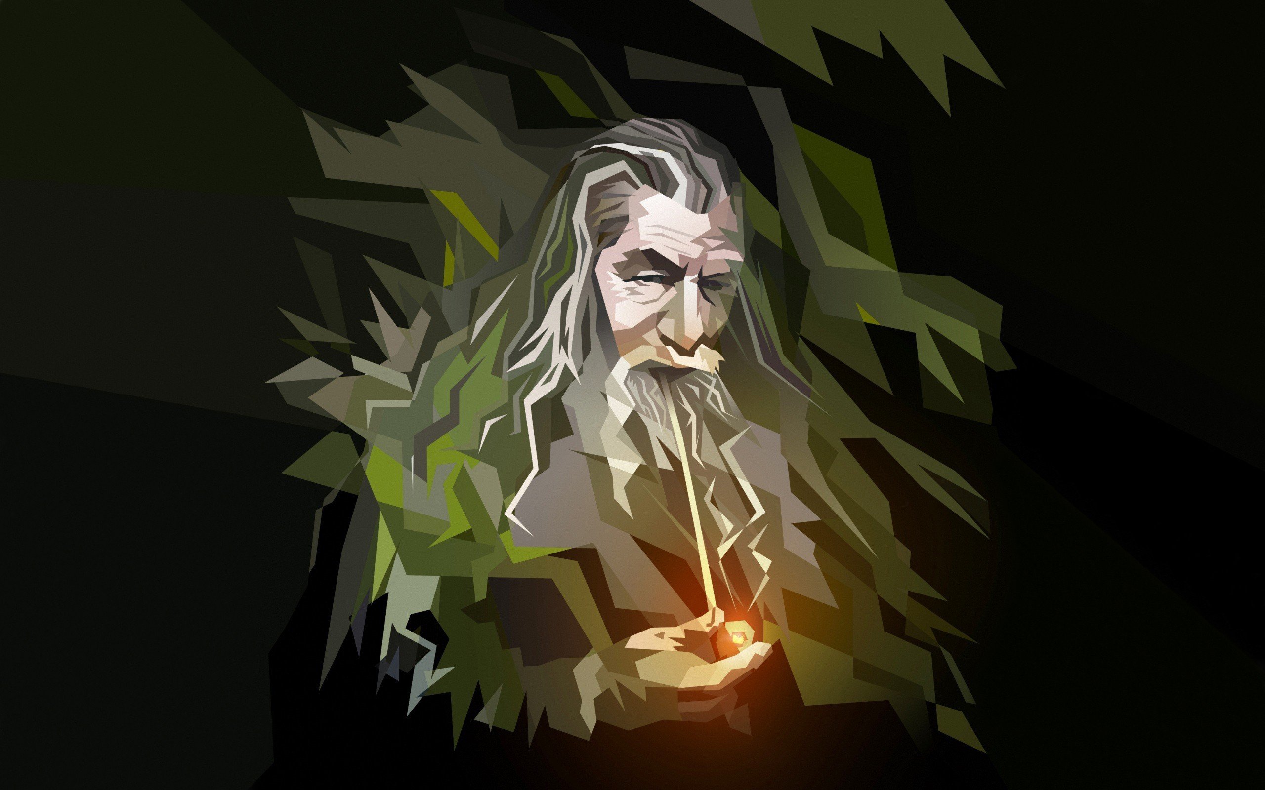 Gandalf, Low poly, Pipes, Wizard Wallpaper
