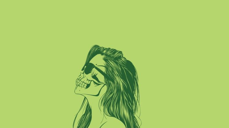 skull, Long hair HD Wallpaper Desktop Background