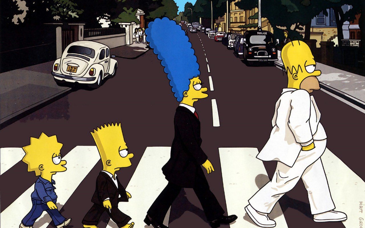 Lisa Simpson, Bart Simpson, Marge Simpson, Homer Simpson, Parody Wallpaper