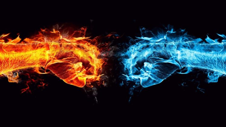 ice and fire HD Wallpaper Desktop Background