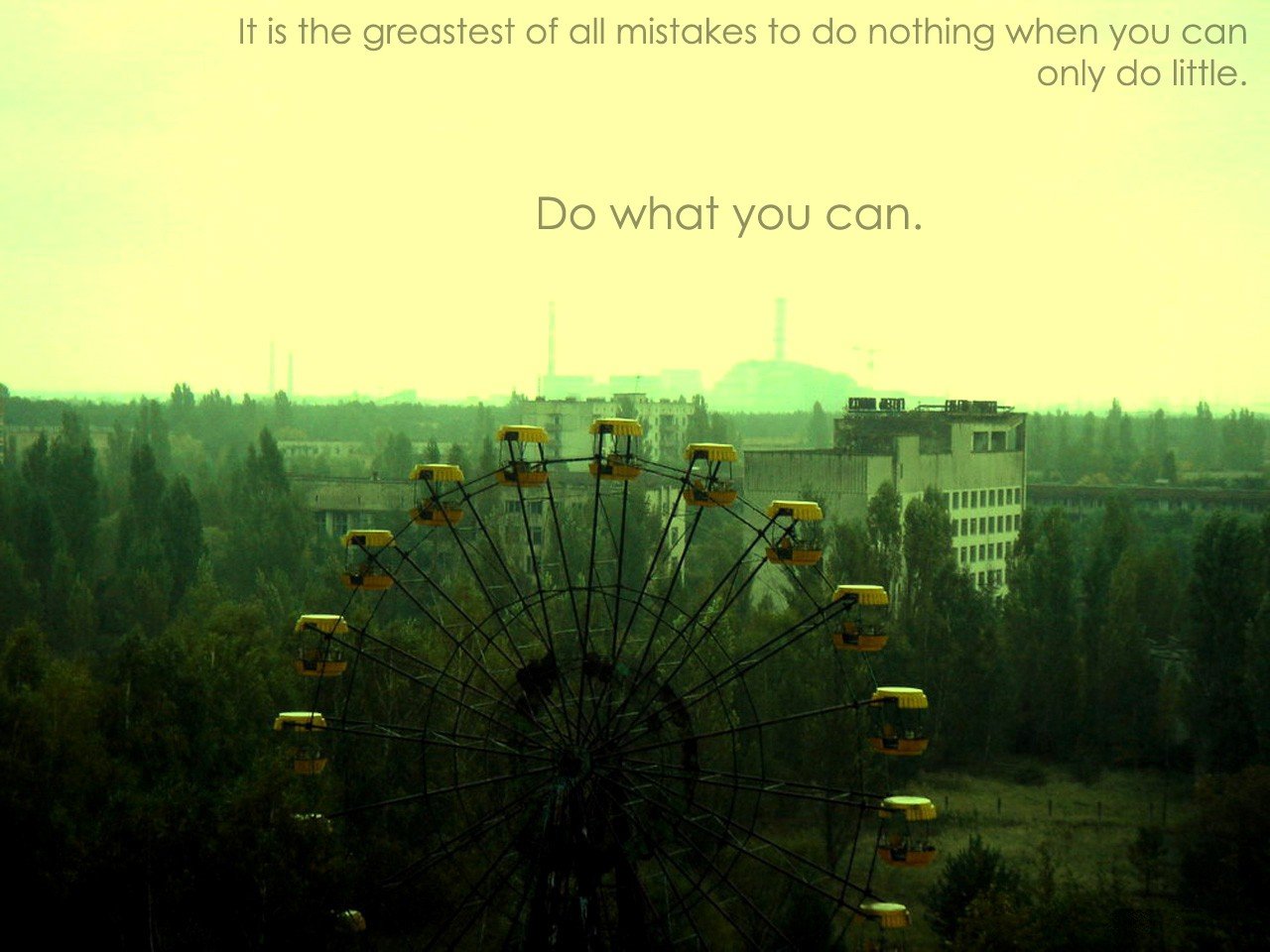 Chernobyl, Ferris wheel, Filter Wallpaper