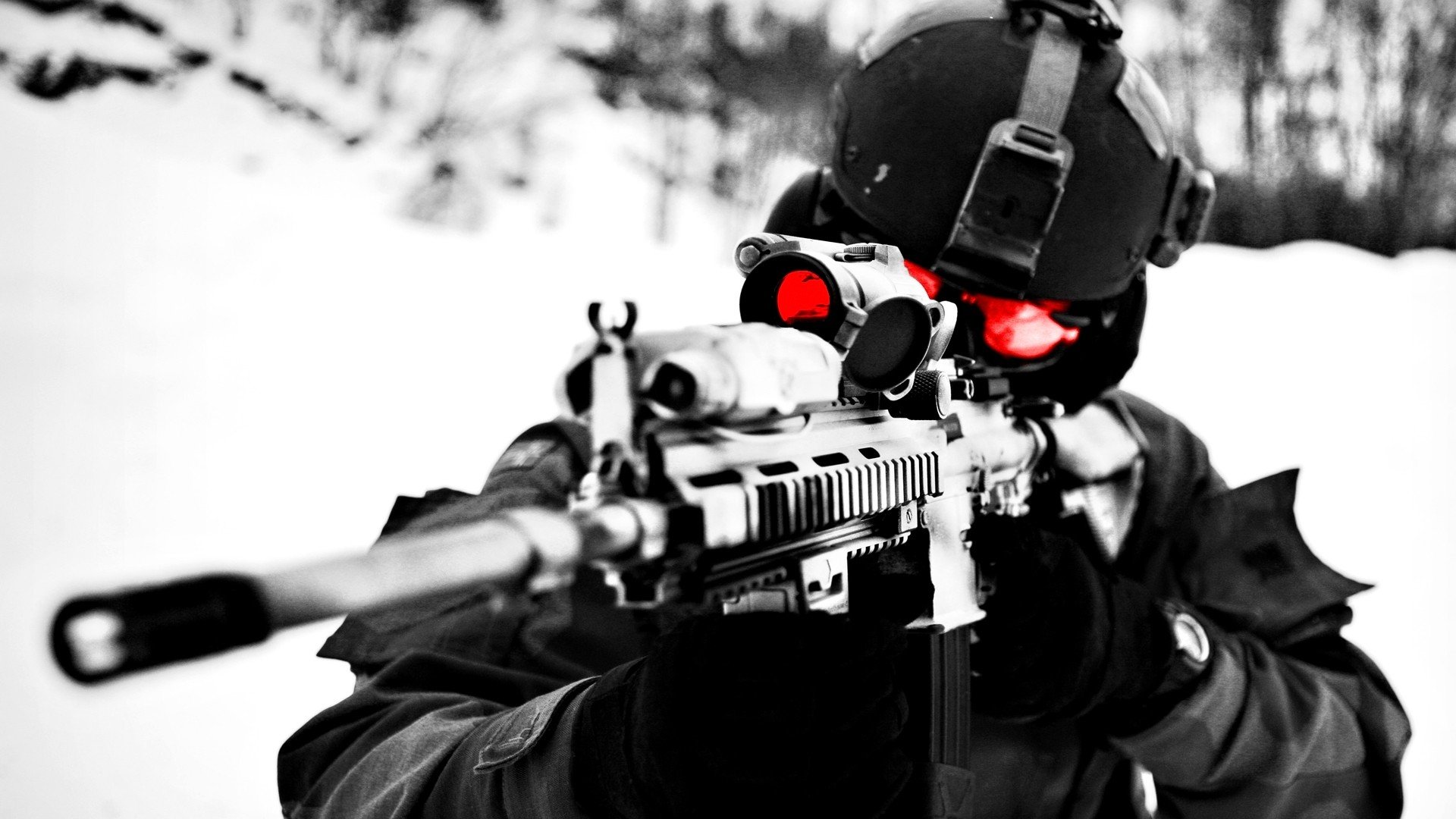 selective coloring, HK 416 Wallpaper