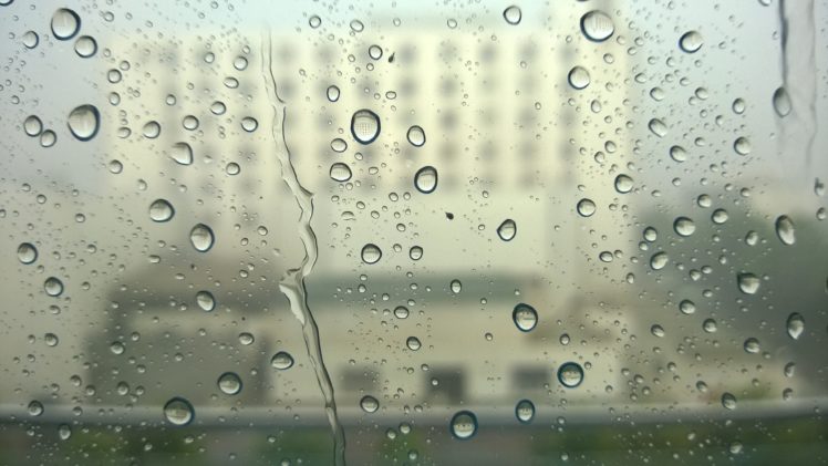 water drops, Rain, Water on glass HD Wallpaper Desktop Background