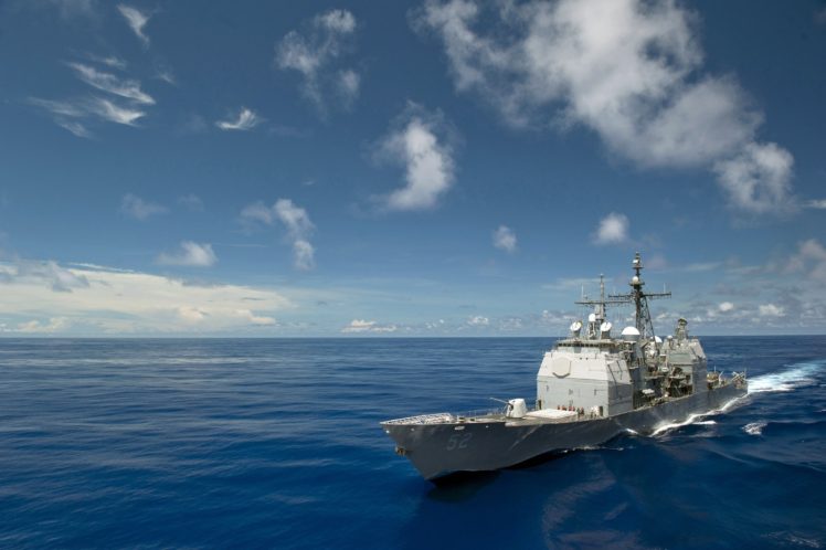 navy, Ship, USS Bunker Hill, Ticonderoga class, Destroyer HD Wallpaper Desktop Background